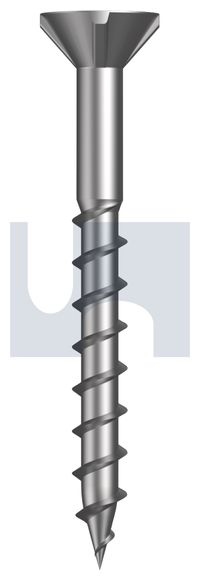 SCREW CHIPBOARD CSK RIBBED SQ DRV SS 304 8G X 42MM